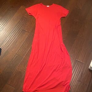 LuLaRoe Vibrant Red Maxi Dress
